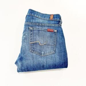 7 For All Mankind Bootcut Flare Bottom Dark Wash Denim Jeans SIze 29